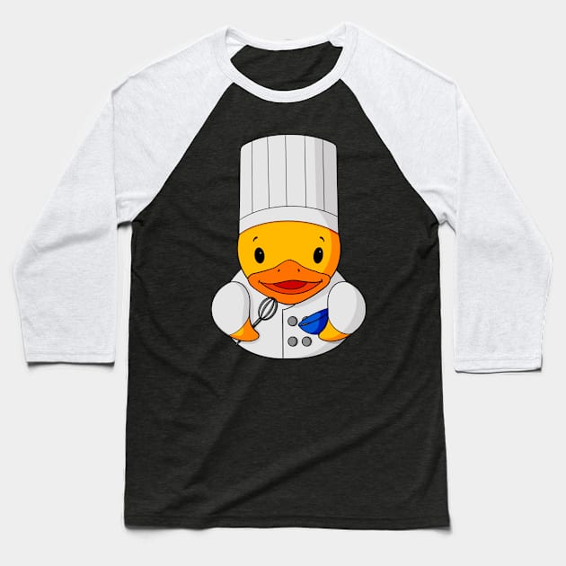 Chef Rubber Duck Baseball T-Shirt by Alisha Ober Designs